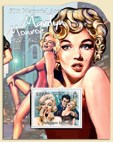 Marilyn Monroe - Issue of Solomon islands postage stamps