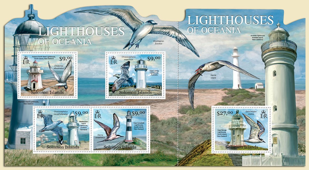 Lighthouses of Oceania - Issue of Solomon islands postage stamps