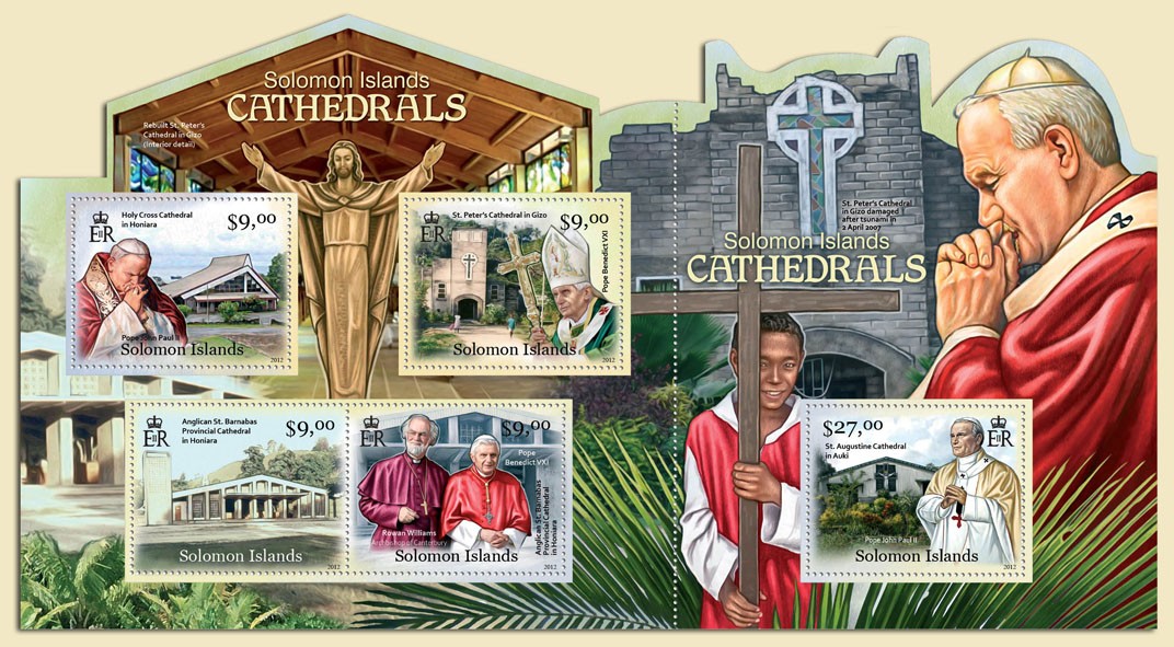 Solomon Islands Cathedrals - Issue of Solomon islands postage stamps