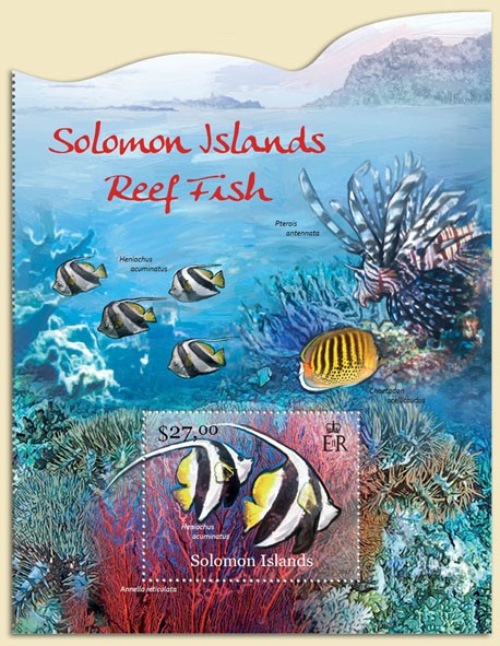 Reef Fish - Issue of Solomon islands postage stamps