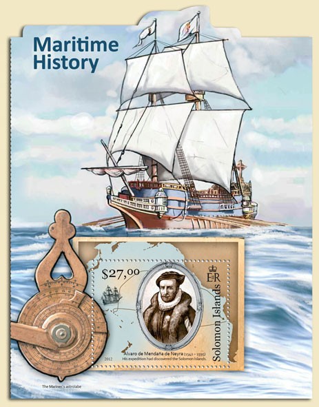 Maritime History - Issue of Solomon islands postage stamps