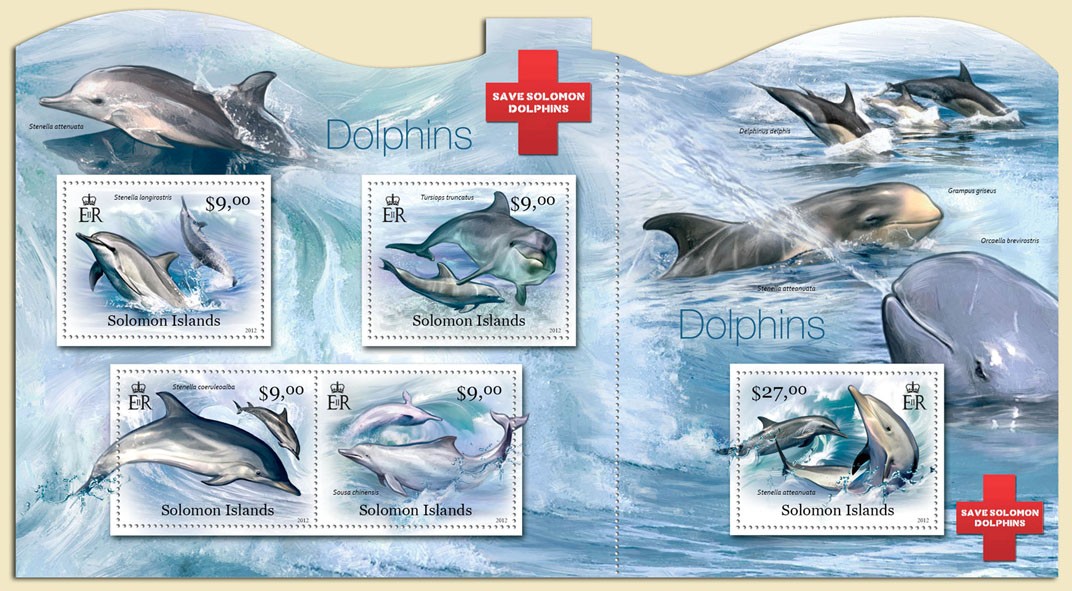 Dolphins  - Issue of Solomon islands postage stamps