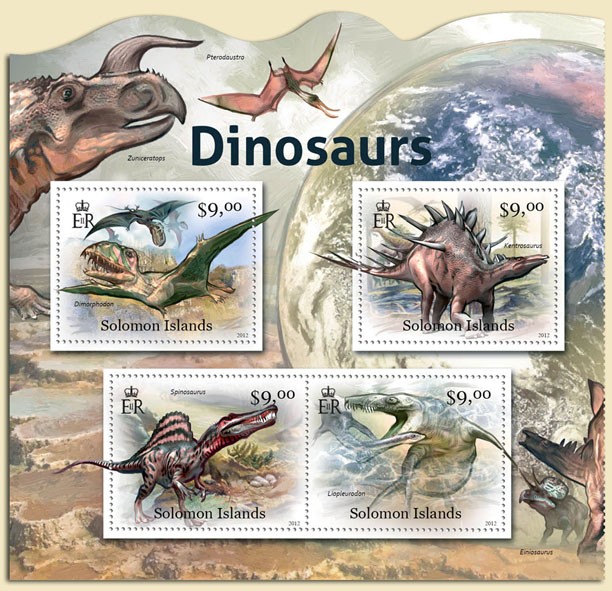 Dinosaurs  - Issue of Solomon islands postage stamps