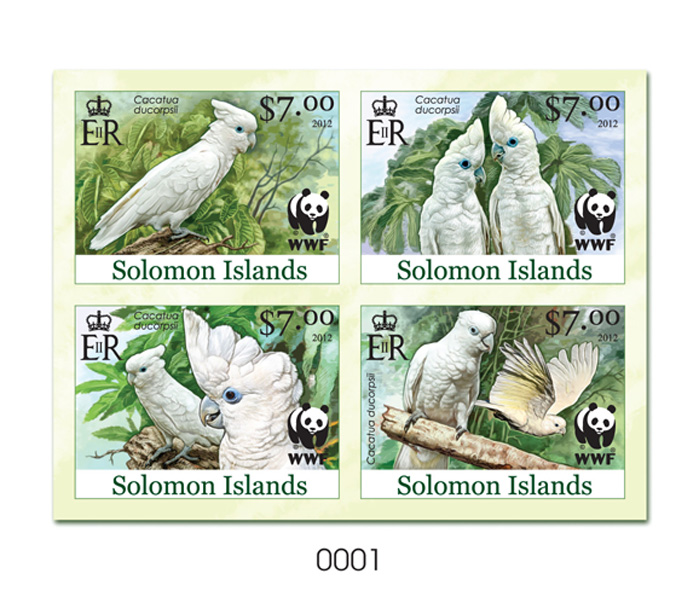 WWF – White Cokatoo - Issue of Solomon islands postage stamps