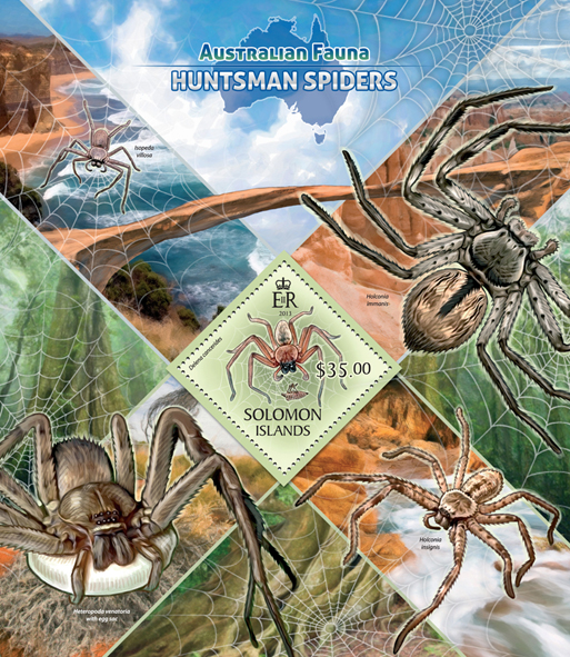 Huntsman spiders  - Issue of Solomon islands postage stamps