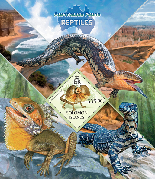 Reptiles  - Issue of Solomon islands postage stamps