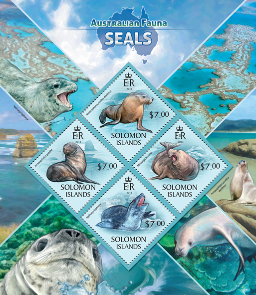 Seals  - Issue of Solomon islands postage stamps