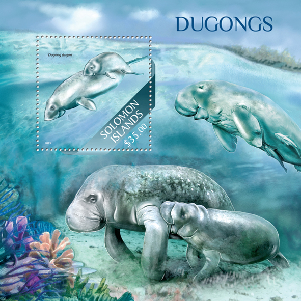 Dugongs - Issue of Solomon islands postage stamps