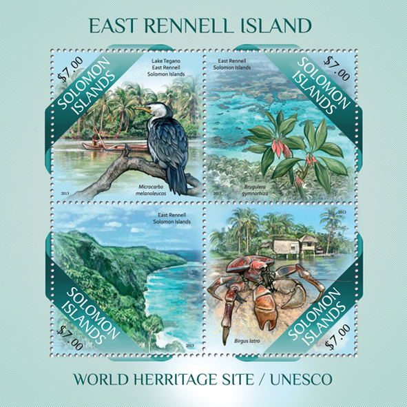 Rennell Island - Issue of Solomon islands postage stamps