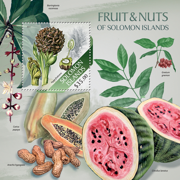 Fruits & Nuts - Issue of Solomon islands postage stamps