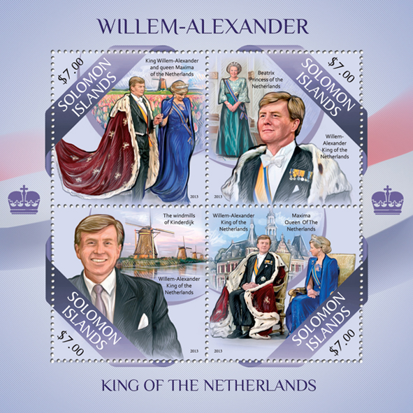 Willem-Alexander - Issue of Solomon islands postage stamps