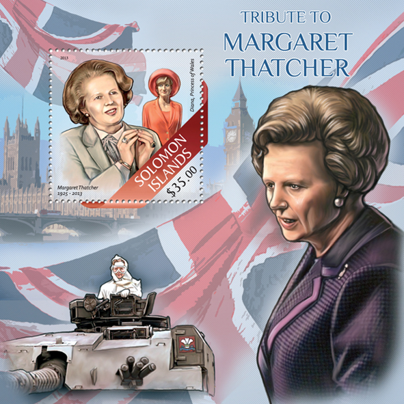 Margaret Thatcher - Issue of Solomon islands postage stamps
