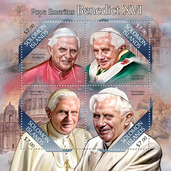 Benedict XVI - Issue of Solomon islands postage stamps