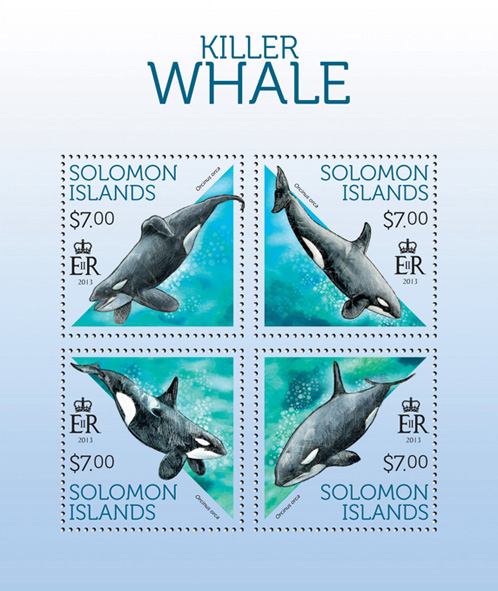 Orca - Issue of Solomon islands postage stamps