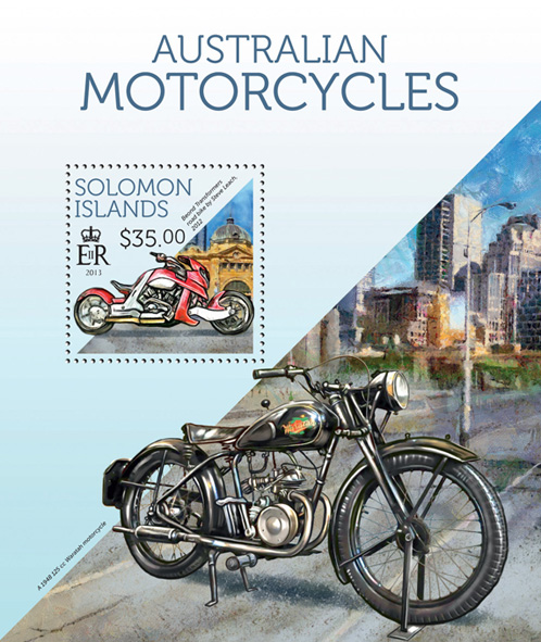 Motorcycles - Issue of Solomon islands postage stamps