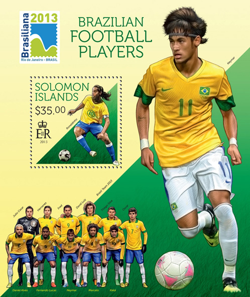 Football Players - Issue of Solomon islands postage stamps