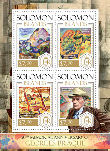 Georges Braque - Issue of Solomon islands postage stamps