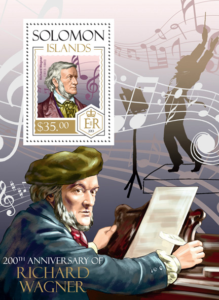 Richard Wagner - Issue of Solomon islands postage stamps