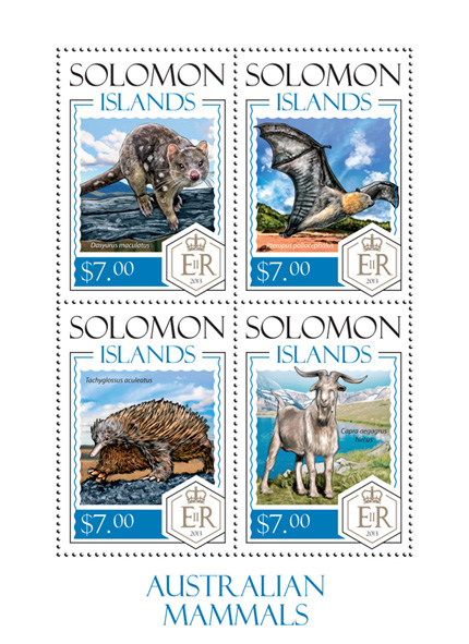 Australian Mammals - Issue of Solomon islands postage stamps