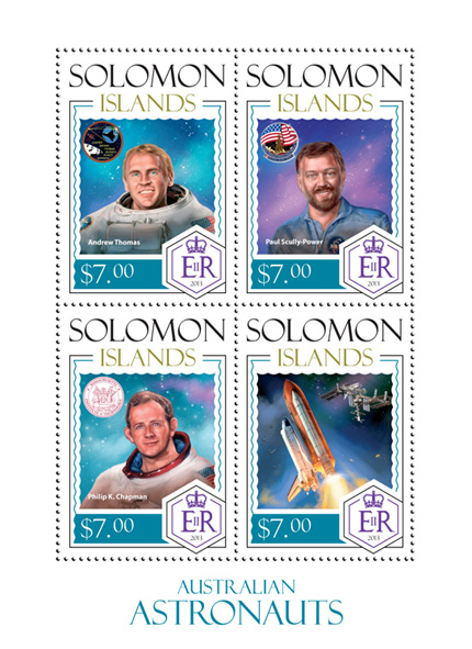 Australian Astronauts - Issue of Solomon islands postage stamps
