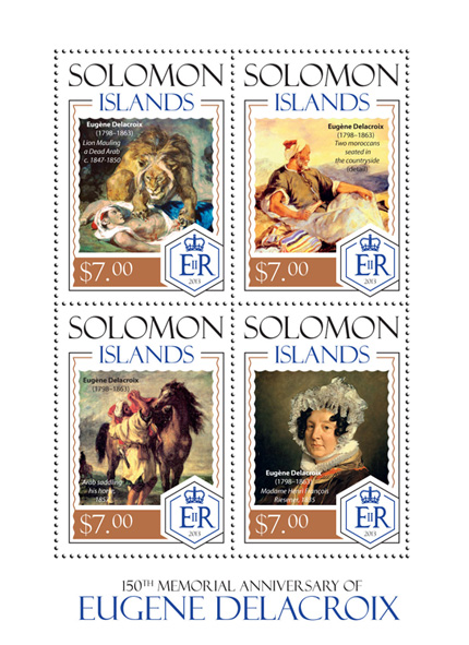 Eugene Delacroix - Issue of Solomon islands postage stamps