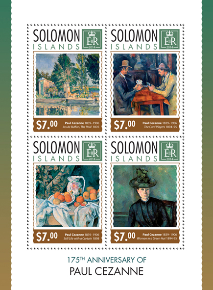 Paul Cézanne  - Issue of Solomon islands postage stamps