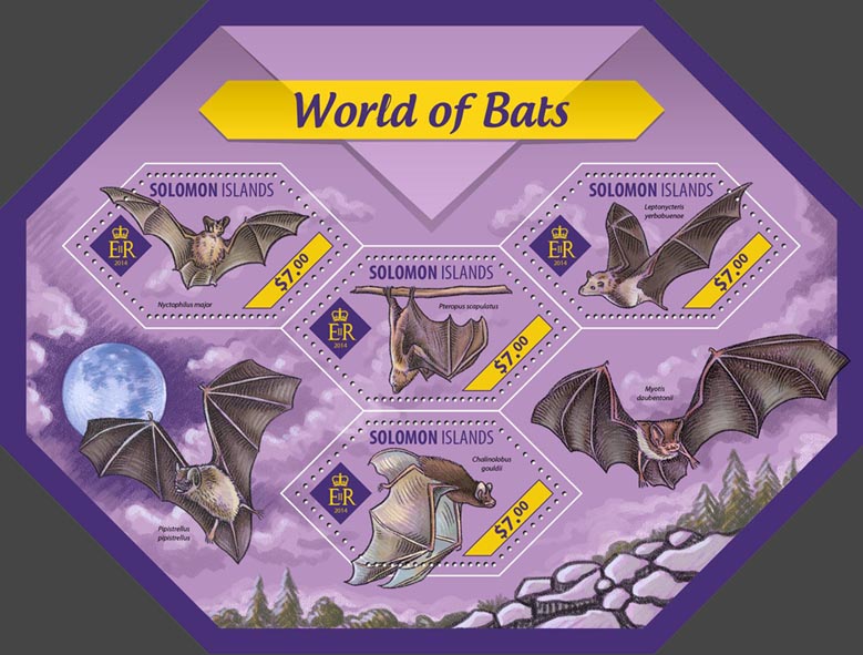 Bats - Issue of Solomon islands postage stamps