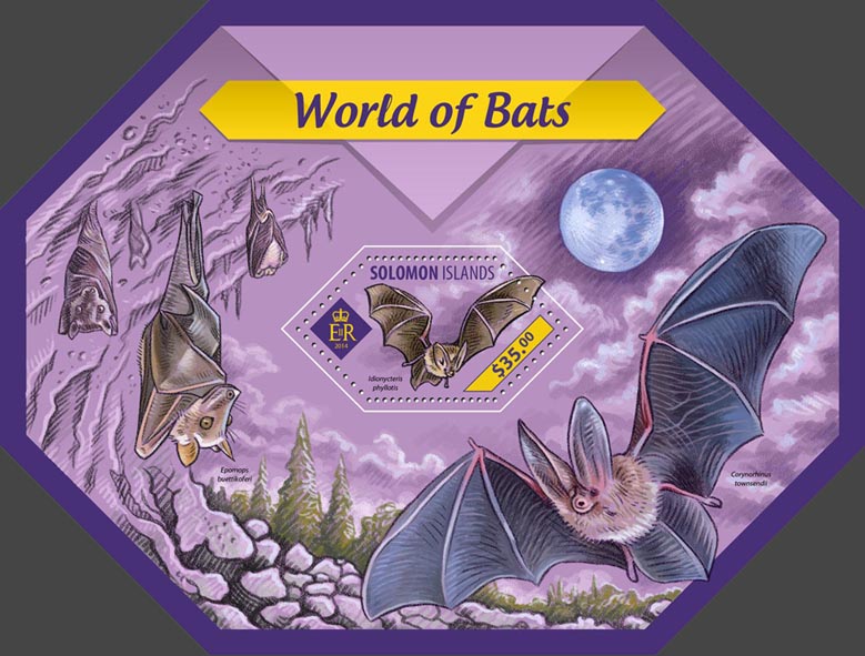 Bats - Issue of Solomon islands postage stamps