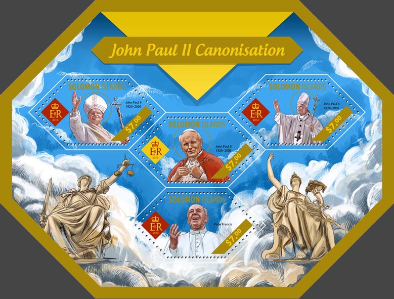 John Paul II - Issue of Solomon islands postage stamps