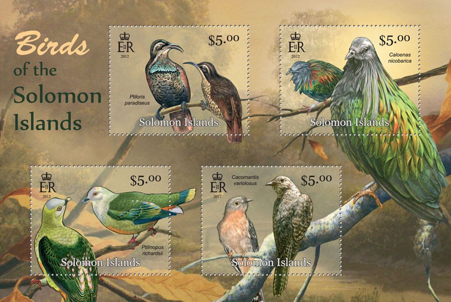 Birds  - Issue of Solomon islands postage stamps