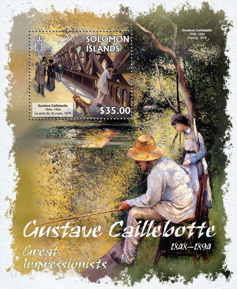 Gustave Caillebotte - Issue of Solomon islands postage stamps