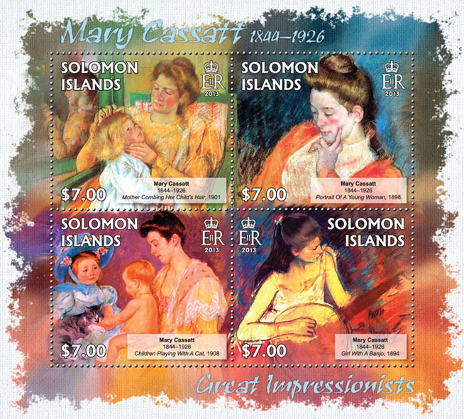 Mary Cassatt - Issue of Solomon islands postage stamps