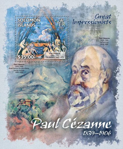 Paul Cezanne - Issue of Solomon islands postage stamps