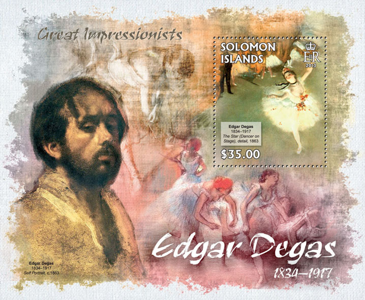 Edgar Degas - Issue of Solomon islands postage stamps