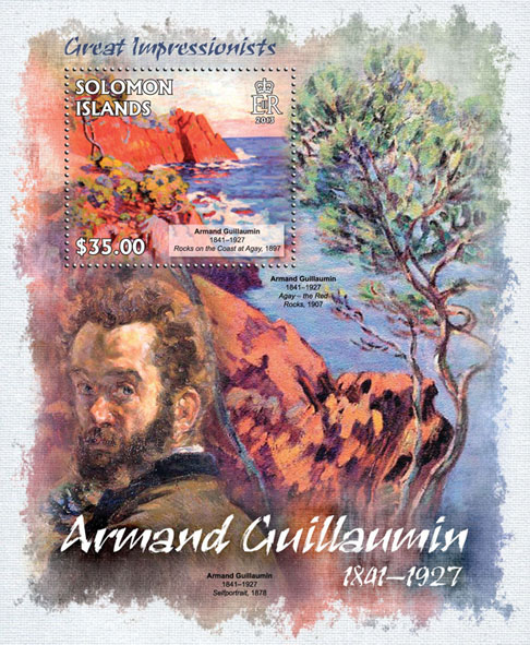 Armand Guillaumin - Issue of Solomon islands postage stamps