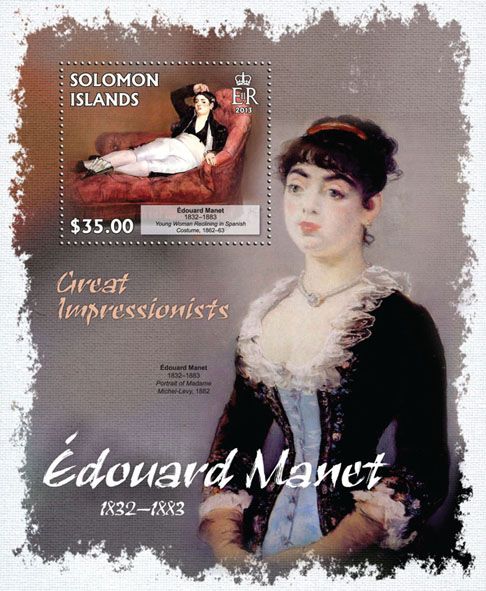 Edouard Manet - Issue of Solomon islands postage stamps
