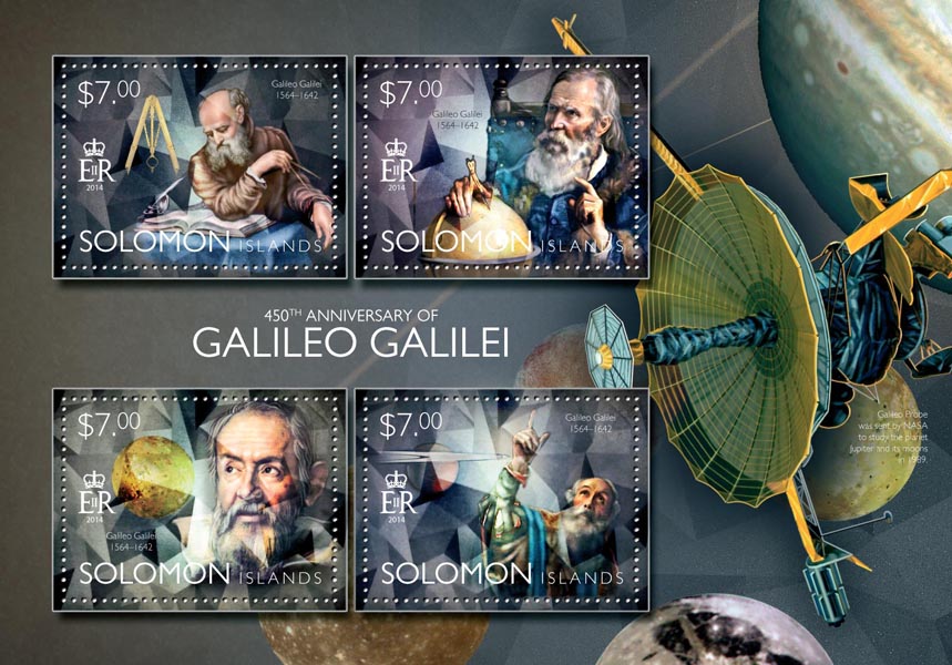 Galileo Galilei - Issue of Solomon islands postage stamps