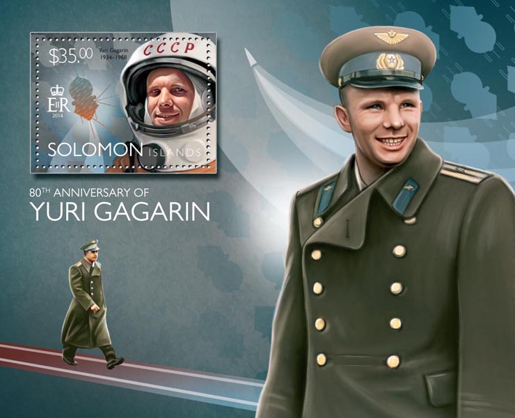 Yuri Gagarin - Issue of Solomon islands postage stamps