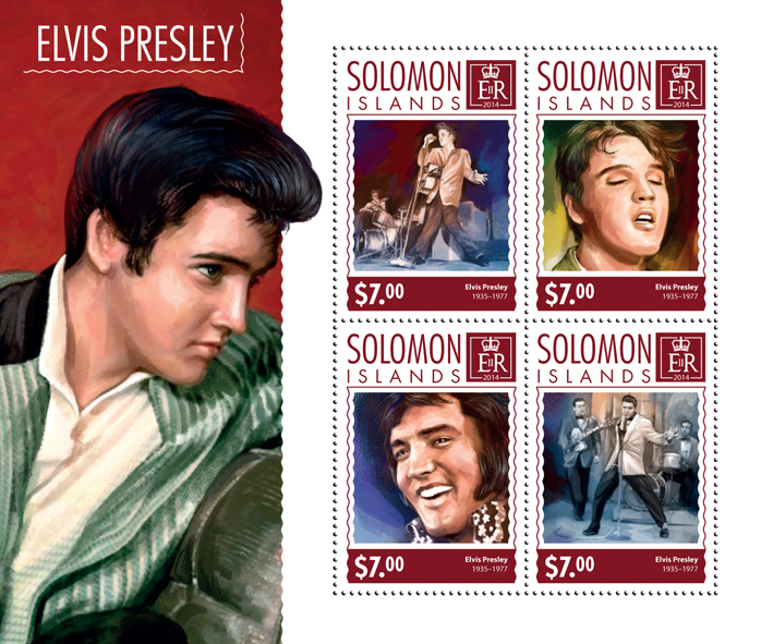 Elvis Presley - Issue of Solomon islands postage stamps