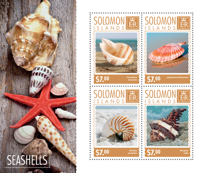 Seashells - Issue of Solomon islands postage stamps