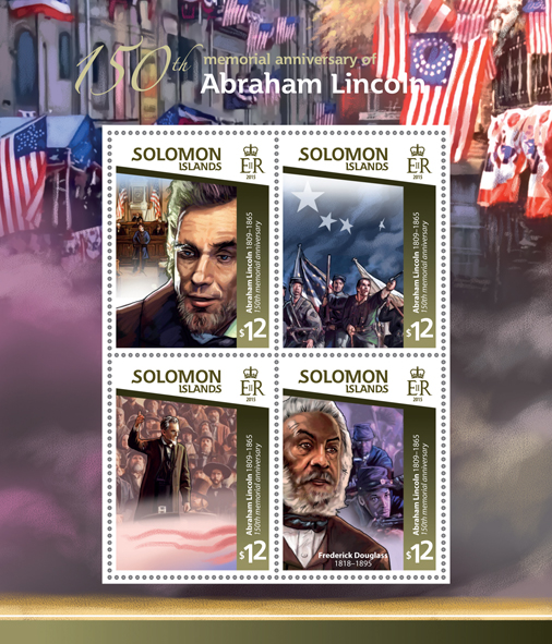 Abraham Lincoln - Issue of Solomon islands postage stamps