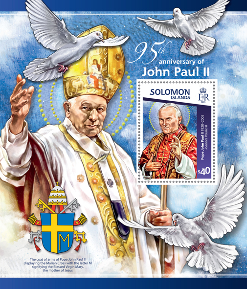 John Paul II  - Issue of Solomon islands postage stamps