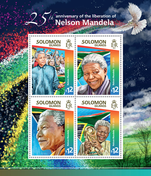 Nelson Mandela - Issue of Solomon islands postage stamps