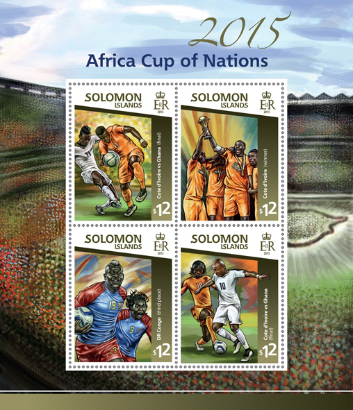 2015 Africa Cup of Nations - Issue of Solomon islands postage stamps