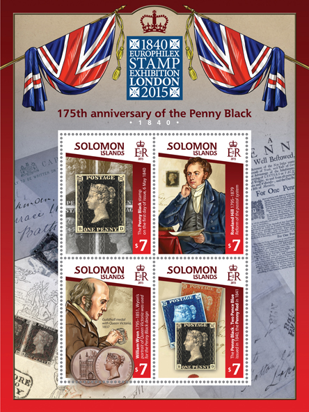 The Penny Black  - Issue of Solomon islands postage stamps