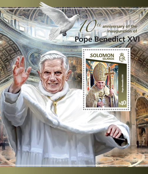 Benedict XVI  - Issue of Solomon islands postage stamps