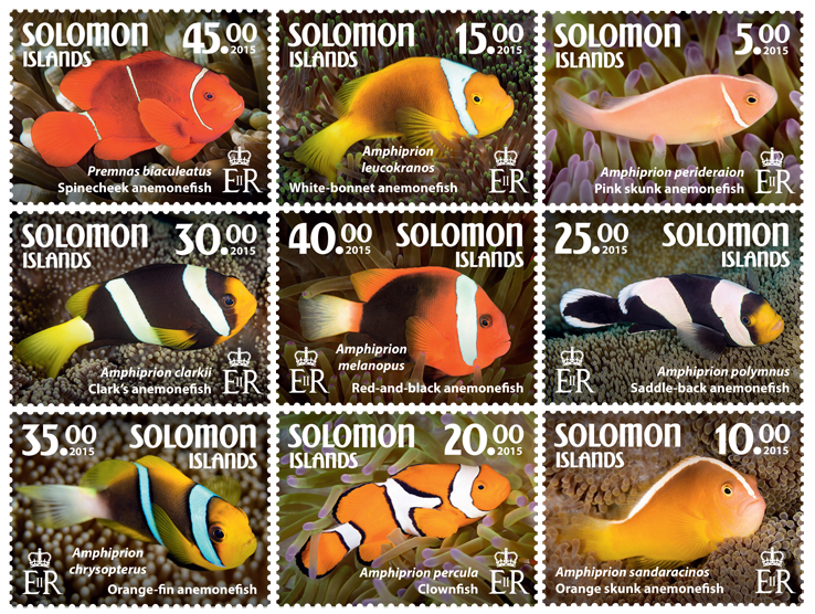 Fishes - Issue of Solomon islands postage stamps