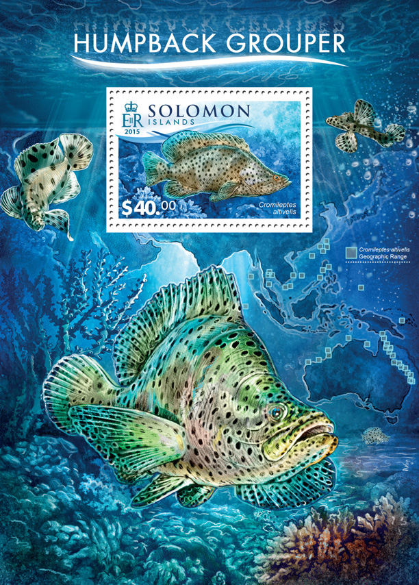 Fish - Issue of Solomon islands postage stamps
