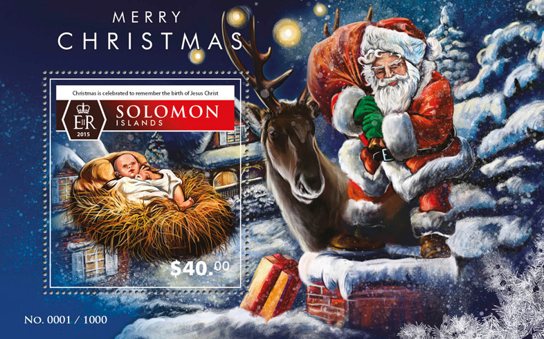 Merry Christmas - Issue of Solomon islands postage stamps