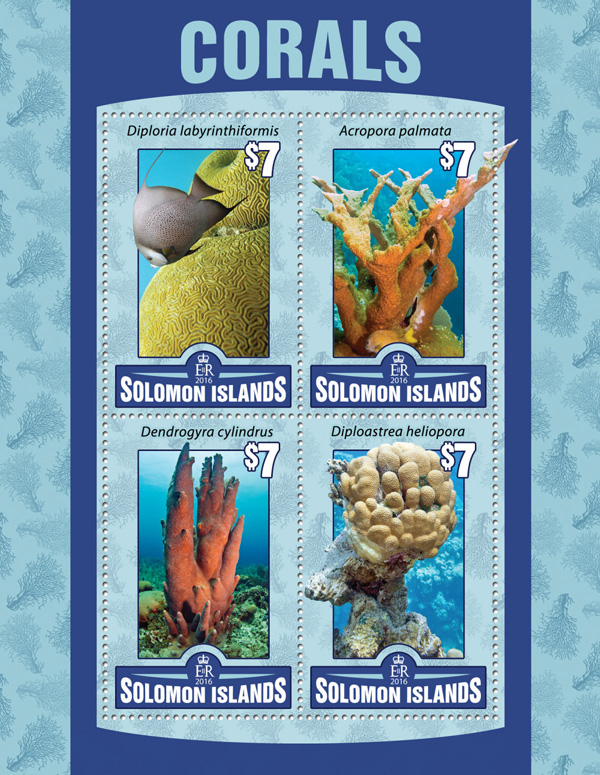 Corals - Issue of Solomon islands postage stamps